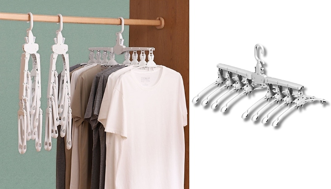 8-in-1 Folding Clothes Hangers with 360 Rotation - 1, 2, 3 or 4