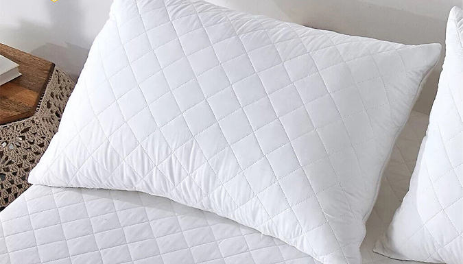 Soft Quilted Zipped Pillow Protectors - 2 or 4-Pack