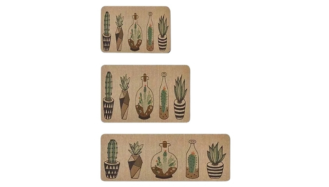 Linen Anti-Slip Kitchen Mat - 4 Designs & 5 Sizes