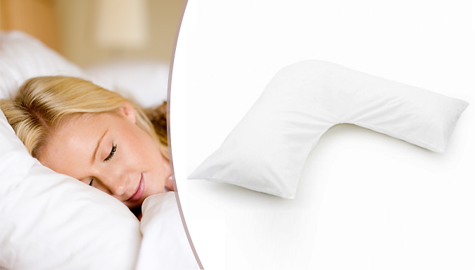 Giant V-Shaped Support Pillow With Optional Case - 6 Colours!