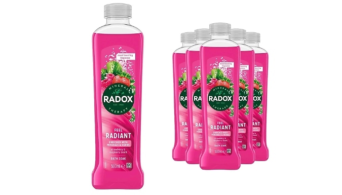 6-Pack of Radox Mineral Therapy Soothing Bath Soak - 500ml per Bottle!