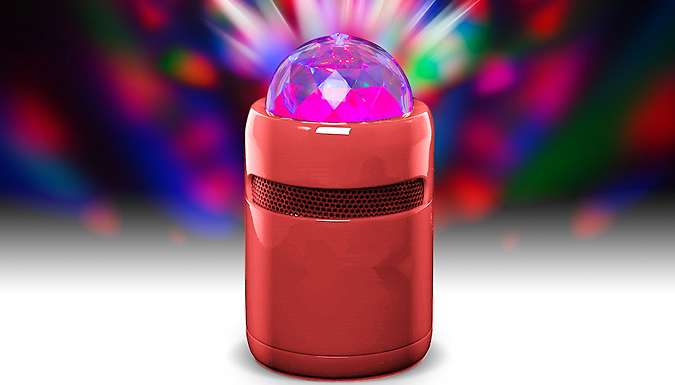 Bluetooth Speaker With Rotating Party Light - 2 Colours