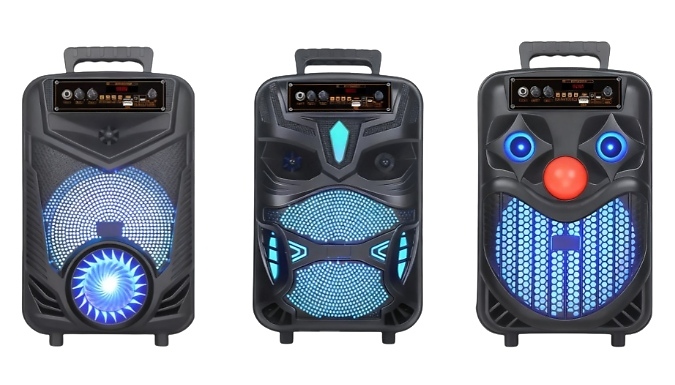 8-inch Bluetooth LED Karaoke Speaker - 3 Styles