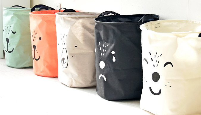 Justgiftdirect Cotton & Linen Laundry Basket - 5 Colours