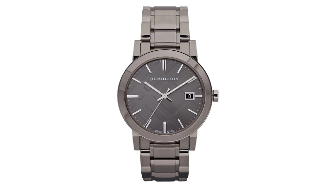 Men's Burberry The City Gunmetal Dial Watch