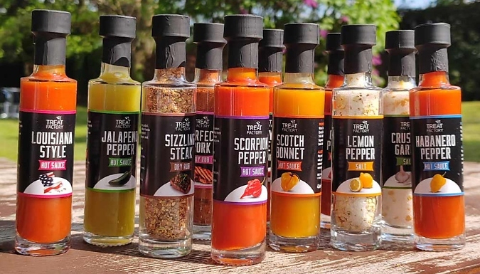 Selection of Hot Sauces & Rubs - 12 Pack