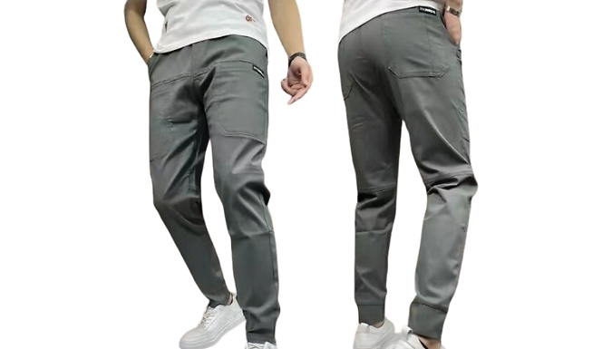 Men's Casual Cargo Trousers - 4 Colours, 6 Sizes!