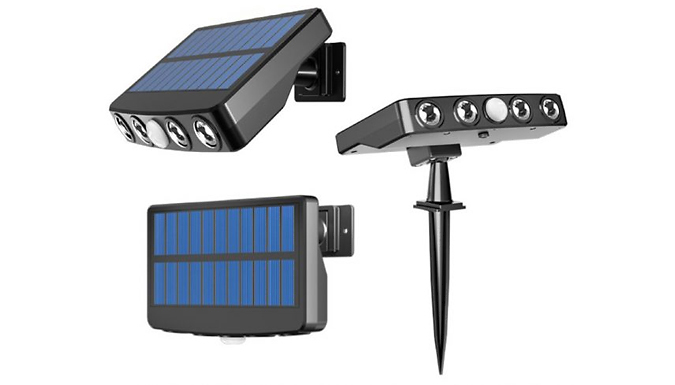 Solar Powered Motion Sense Garden Security Light - 3 Colours