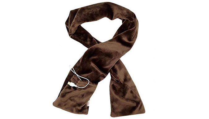 Electric Heated Faux Velvet Scarf with Pockets - 3 Colours