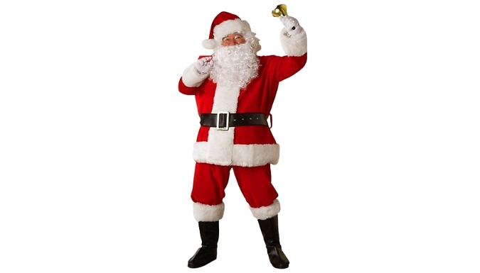 5 or 11-Piece Father Christmas Costume - 6 Sizes