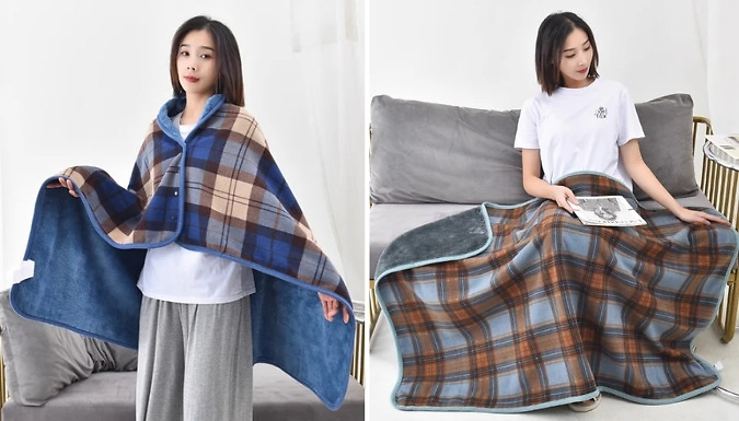 Multifunctional Flannel Shawl Blanket - 7 Designs, 2 Sizes!