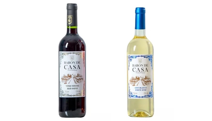 12 Bottles of Baron de Casa Wine - Tempranillo & White Blend