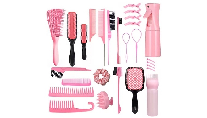 27-Pack Hair Styling Tool Set - 3 Colours from Go Groopie IE