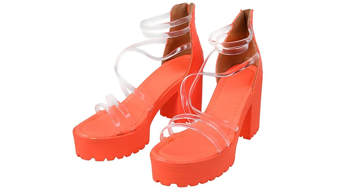 Chunky Block Heel Platform Sandals - 3 Colours & 6 Sizes