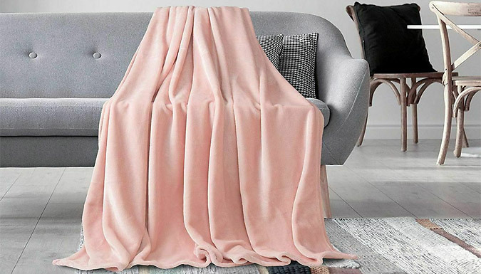 Super Soft Fleece Throw Blanket - 4 Colours & 2 sizes