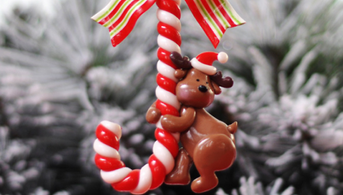 Hanging Candy Cane Christmas Ornament - 3 Designs