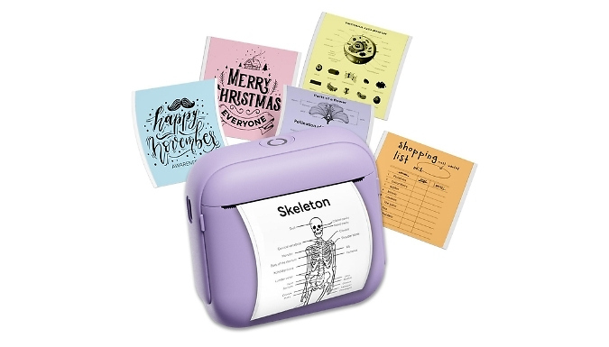 Standard or Premium Portable Bluetooth Thermal Printer Set - 3 Colours