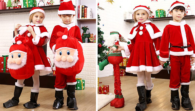 Mrs claus children's costume sale