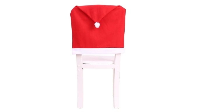 Christmas Santa Hat Chair Cover - 1, 2, 4 or 6-Pack!