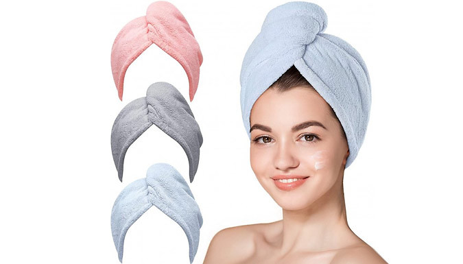 Microfibre Hair Towel - 3 Colours