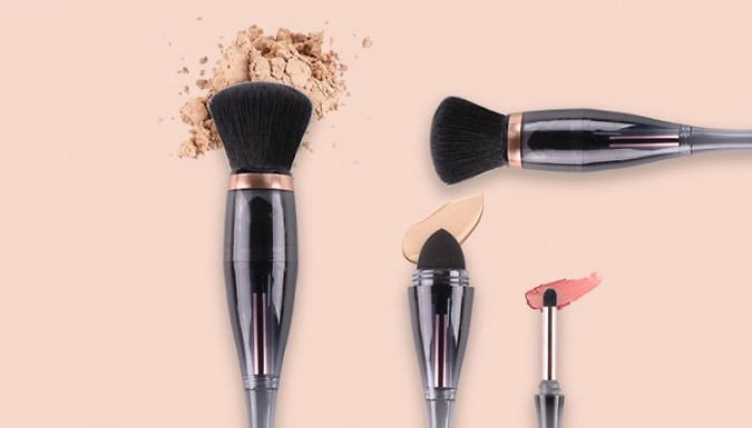 Black 3-in-1 Multifunctional Make-Up Brush