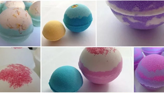 Set of 12 Extra-Large Assorted Scented Bath Bombs