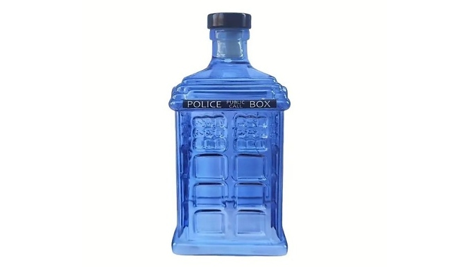 Police Box Shaped Whiskey Decanter Bottle from Go Groopie IE