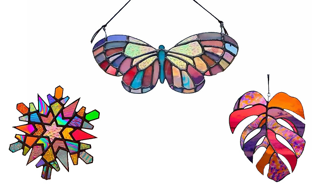 Colourful Stained-Glass Style Window Ornament - 3 Designs