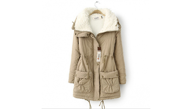 Women's Fleece-Lined Winter Parka Coat - 7 Colours & 6 Sizes