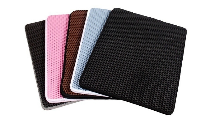 Double Layer Cat Litter Mat - 5 Colours, 2 Sizes