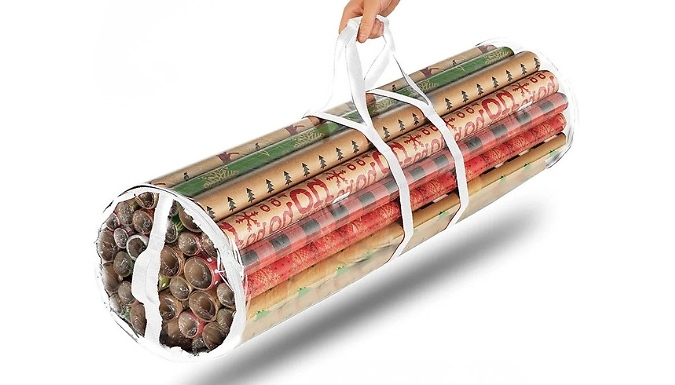 Transparent Wrapping Paper Storage Bag - Fits up to 25 Rolls!