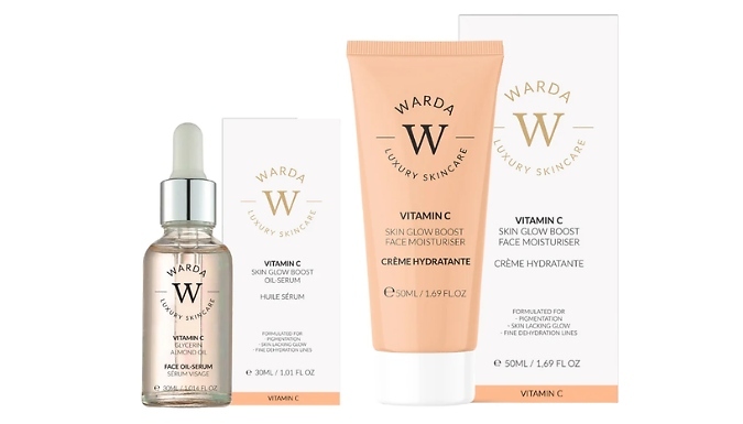 Skin Glow Boost with Vitamin C Moisturiser & Oil-Serum Set