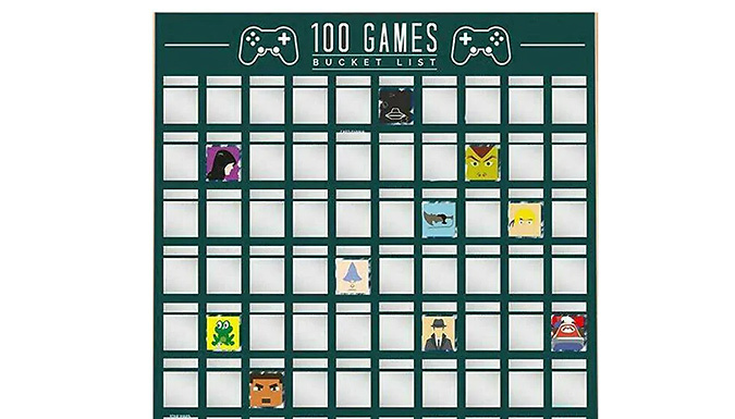 100 Scratch Off Bucket List Poster - Books, Games or Movies
