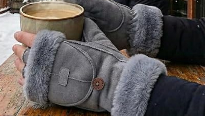 Go Groopie UK Dreamstore 1 or 2 Pairs of Women’s Fingerless Warm Convertible Mittens - 4 Colours!