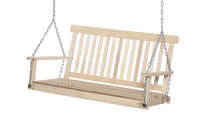 Outsunny 2-Seater Wooden Swing Bench