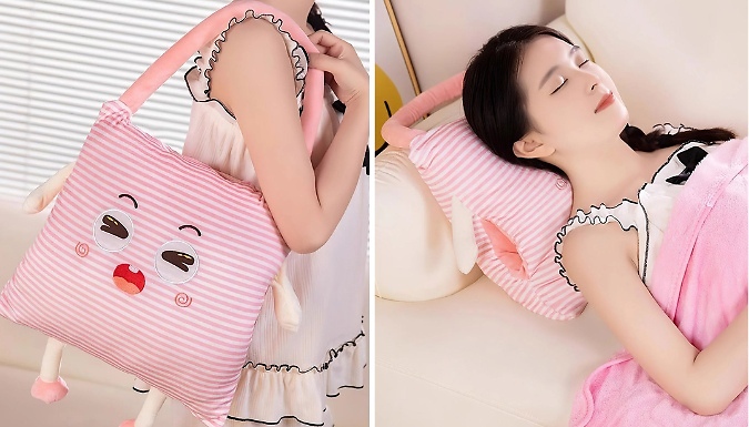2-in-1 Kids Adorable Pillow Blanket - 3 Colours