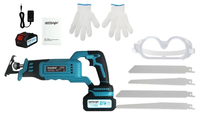 Traderight 21V Brushless Cordless Reciprocating Saw Kit