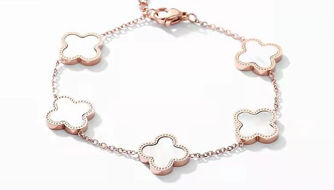 Simple Four-Leaf Clover Bracelet - 4 Colours