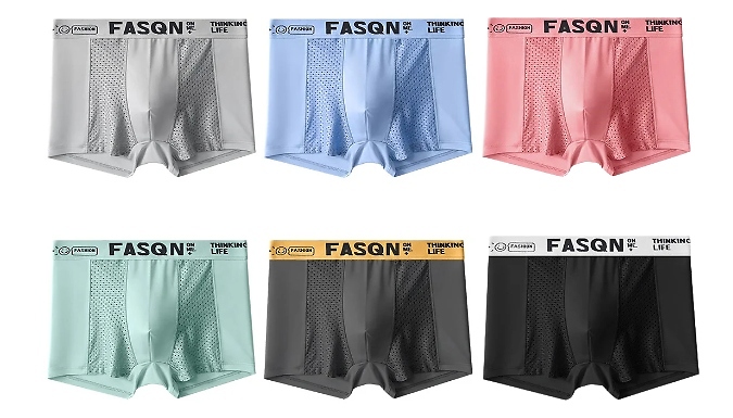 6-Pack of Breathable Mid-Rise Boxer Briefs - 7 Colours, 7 Sizes!