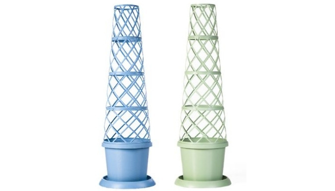 1 to 5-Pack of Garden Gear Plant Pots with Trellis Towers - 2 Colours