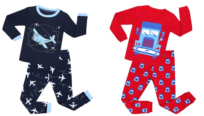 Children's Cartoon Pyjamas Set - 5 Designs & 6 Sizes