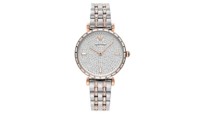 Emporio Armani Ladies Gianni Two-Tone Watch - AR11293