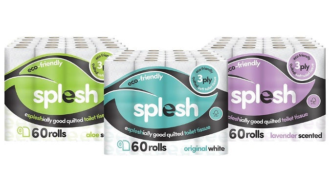 120-Rolls of Splesh 3 Ply Quilted Soft Toilet Tissue - 3 Options!