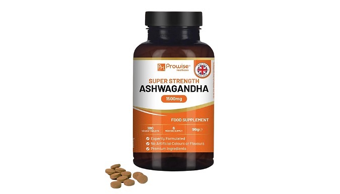 6 or 12 Months Supply of Super Strength Ashwagandha 1500mg Tablets