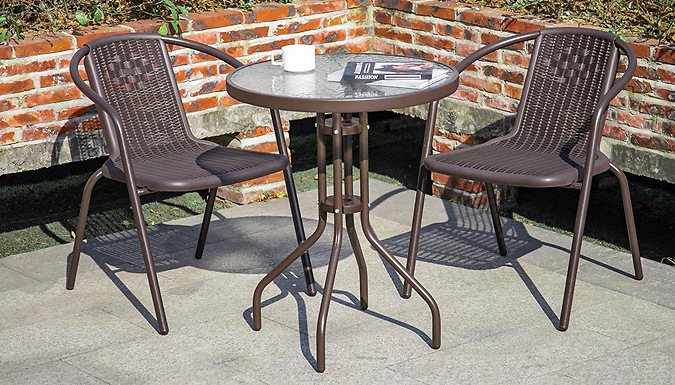 tall wicker patio table