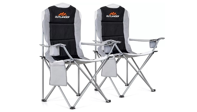 2 Pack Outlander Padded Camping Chairs