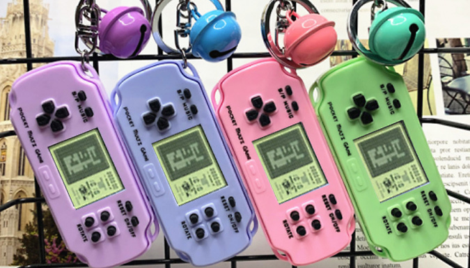 Retro Game Console Keychain - 4 Colours