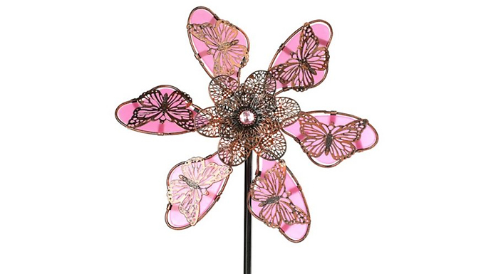 Glow-in-the-Dark Butterfly Windmill with Stake - 4 Colours