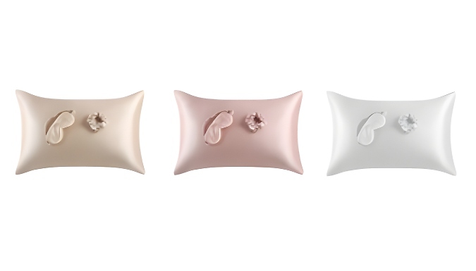 Satin Pillowcase & Sleeping Mask Gift Set - 3 Colours