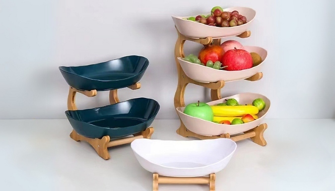 2 or 3-Layered Kitchen Fruit Bowls - 3 Colours